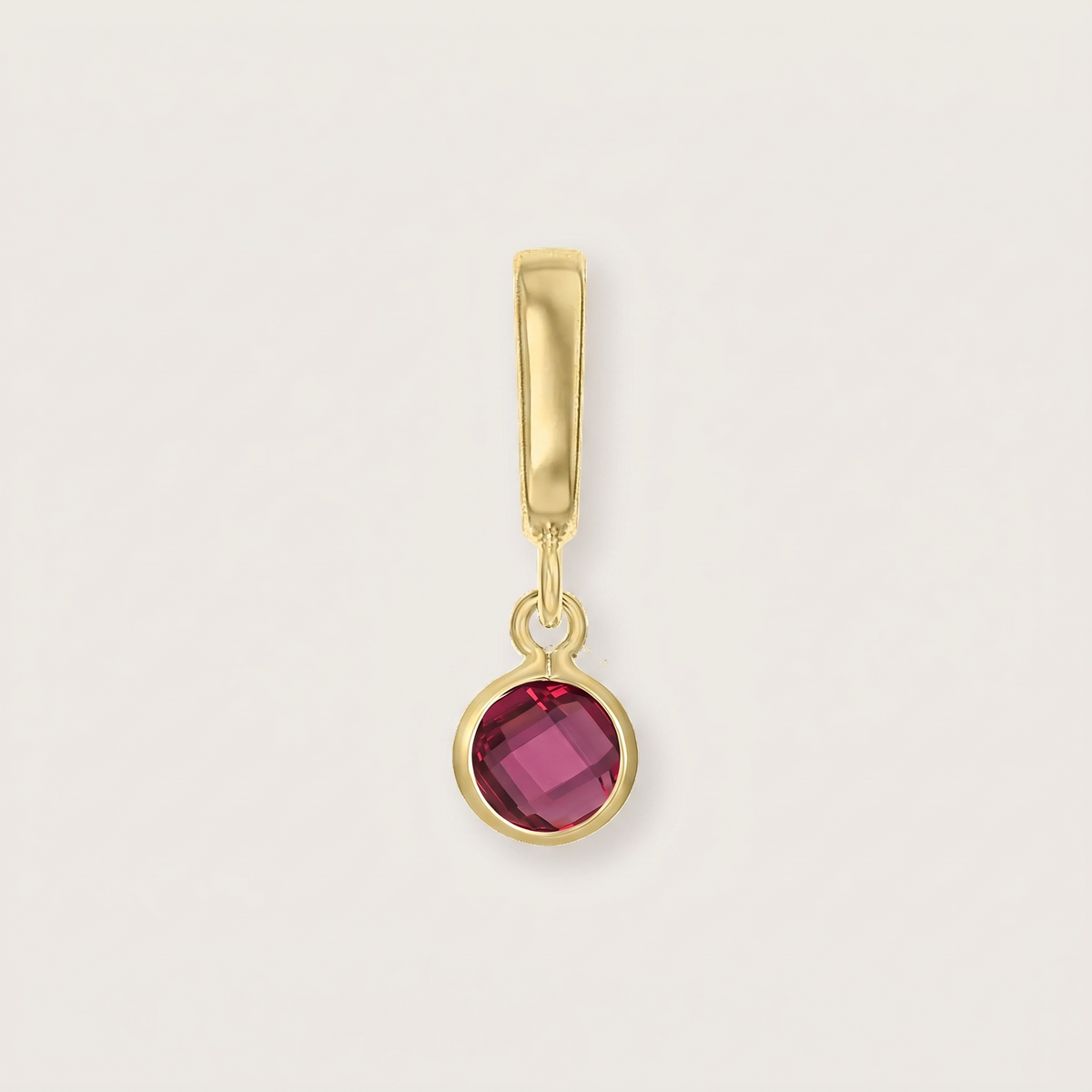Jan - Garnet birthstone charm