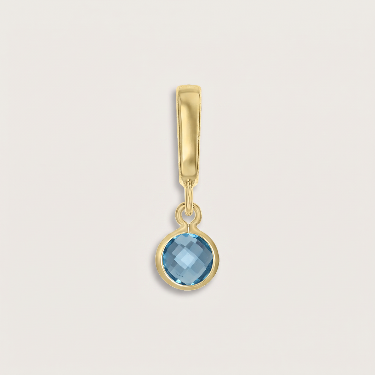 March - Aquamarine birthstone charm