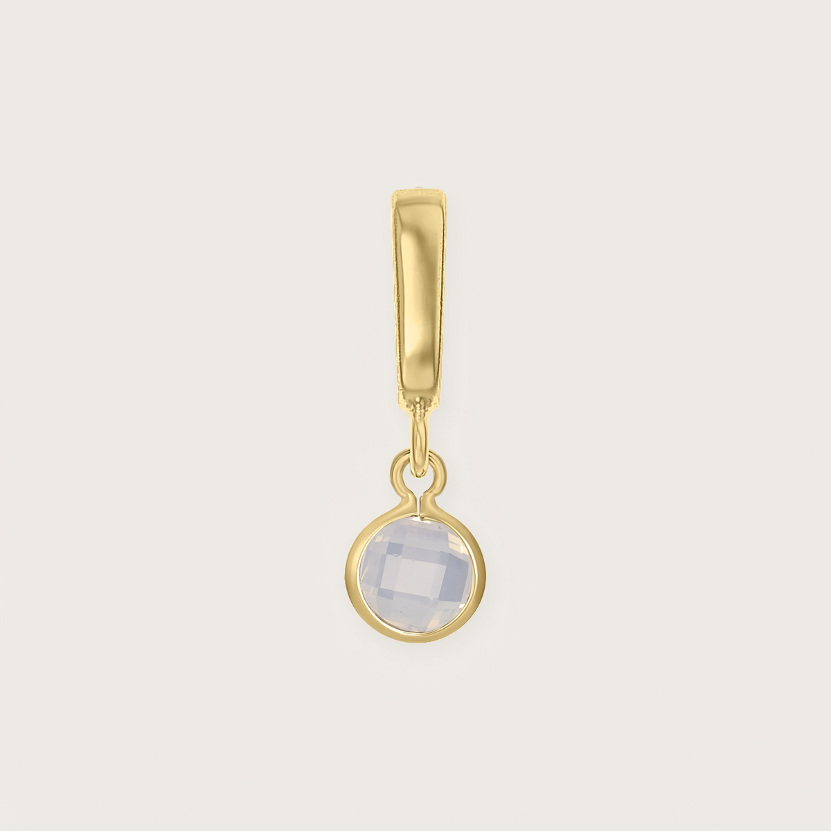 Oct - Pink Opal birthstone charm